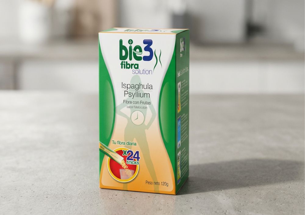 Imagen del producto Fibra Solution de la marca bie3 encima de mostrador de cocina